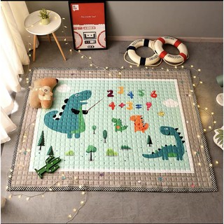 <FREE SHIP>Thảm Creeping Mat Korea cao cấp hình Khủng long học Toán