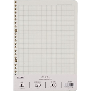 Ruột sổ giấy klong⚡free ship⚡ giấy refill sổ còng b5 caro mm 100 tờ ms 552