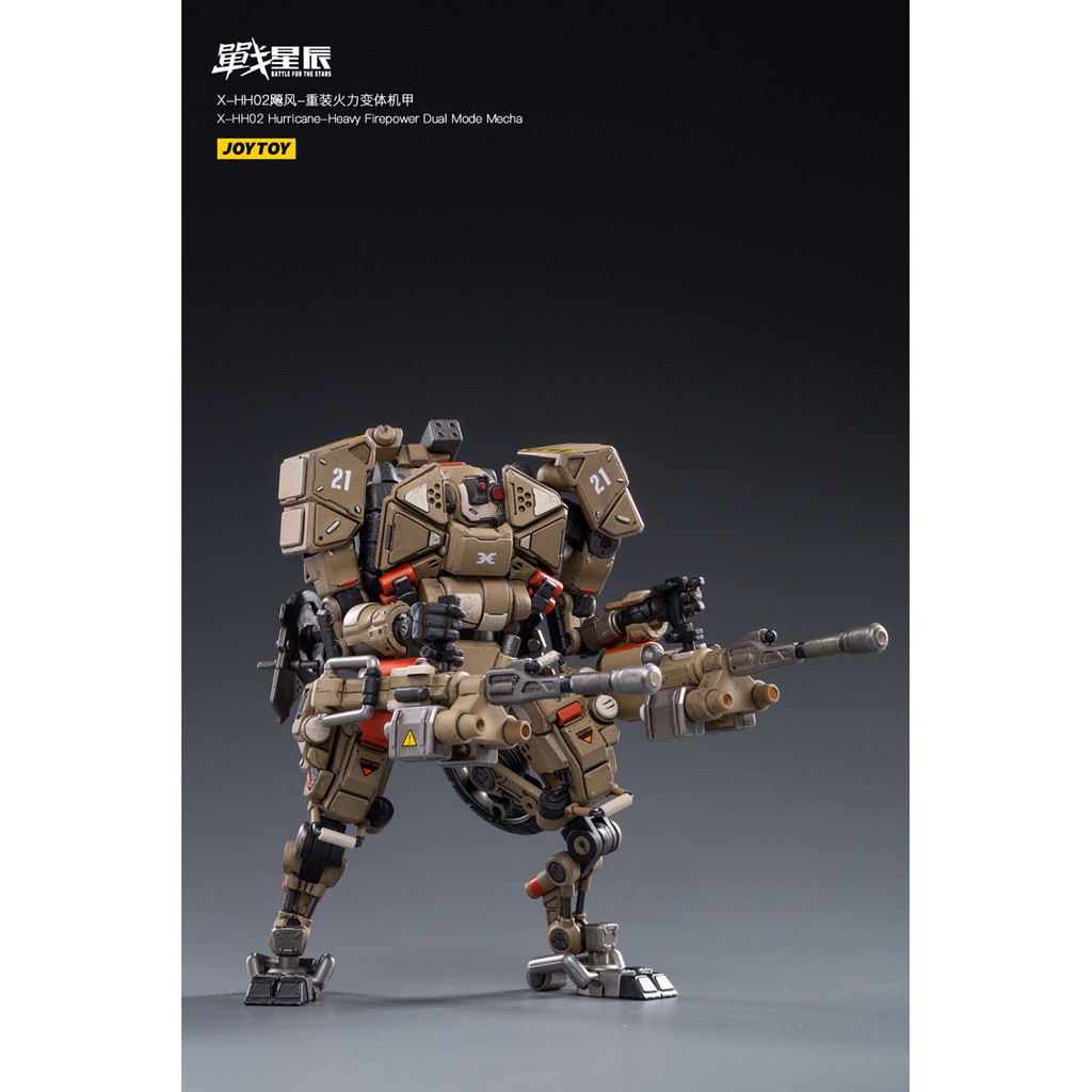 Mô hình 1/18 Joytoy X-HH02 Hurricane Heavy Firepower Moto Transformable Mecha Robot Quân Đội biến hình - Xe Máy