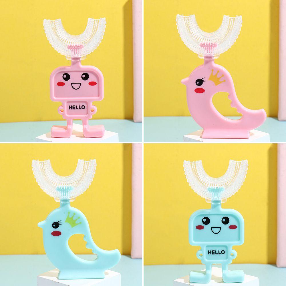 NIUYOU Bàn Chải Đánh Răng Bằng Silicon Mềm Kiểu Hoạt Hình Đáng Yêu Cho Bé