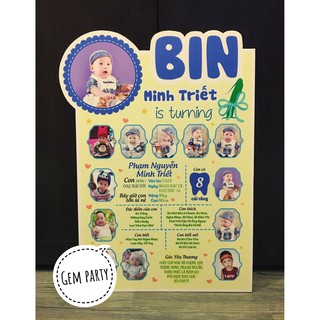 Bảng Thông Tin - Bảng Thành Tích cho bé 1 tuổi