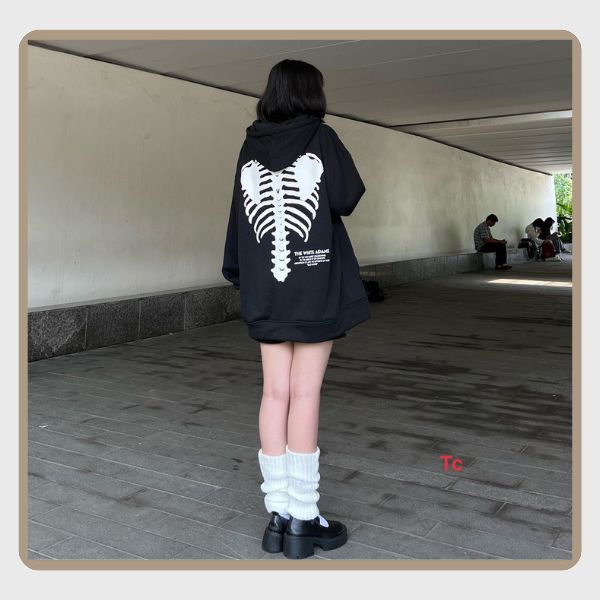 Áo Khoác Hoodie Unisex Chất Nỉ Ngoại, Áo Tay Phồng In Hình Bộ Sương Cực Chất shopkunngo