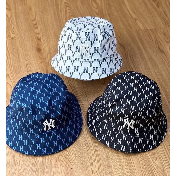 Mũ MLB - Nón bucket Monogram Jacquard 32CPHV011-50L chính hãng tiệm của Diệu mlb authentic