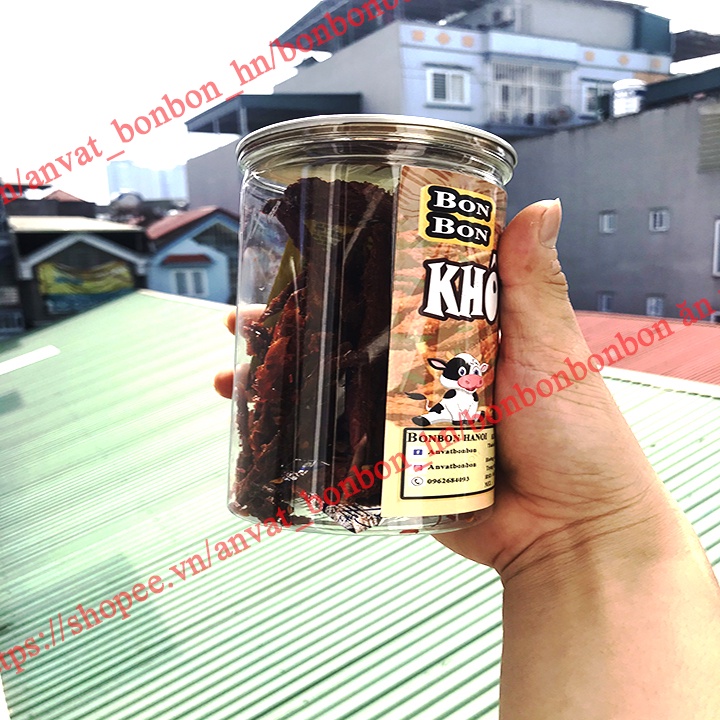 Khô bò que 250g BonBOn đồ ăn vặt Hà Nội vừa ngon ,lại vừa rẻ (Hàng luôn tươi mới ) Bonbon