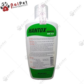 Sữa Tắm Trị Ve Rận Bọ Chét Chó Mèo Hantox Shampoo Hanvet Vàng Xanh Hồng 200ml