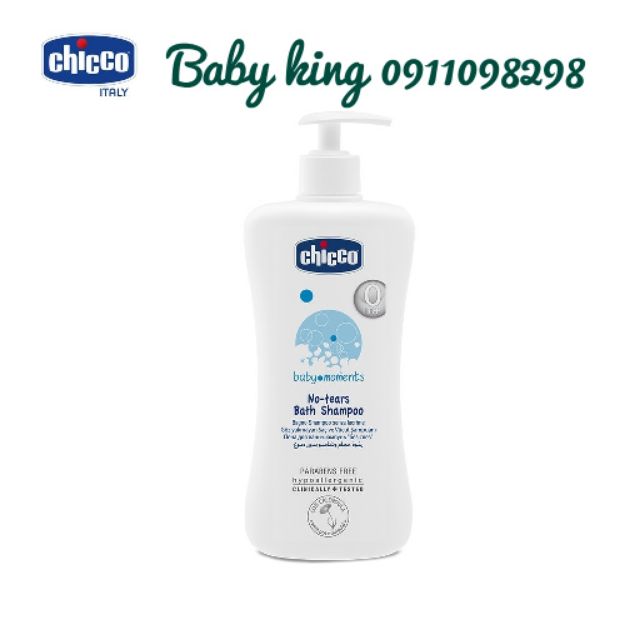 [Chính hãng]. Sữa tắm gội chiết xuất Hoa cúc 0M+ Chicco 500ml