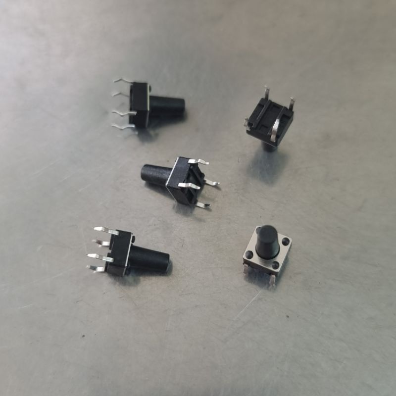 Nút Nhấn 4 Chân Vuông Đen 6x6x10mm