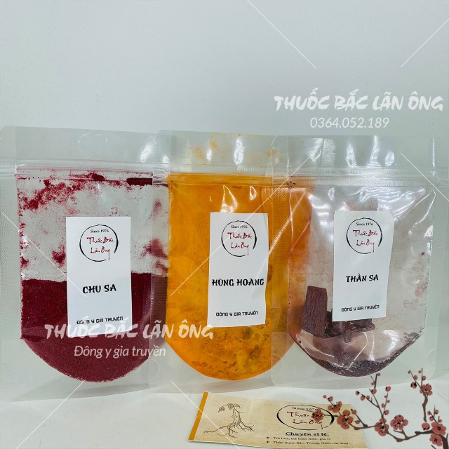 Trấn Trạch,Tẩy Uế,Trừ Tà - Chu Sa,Thần Sa,Hùng Hoàng  20g