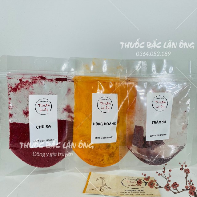 Trấn Trạch,Tẩy Uế,Trừ Tà - Chu Sa,Thần Sa,Hùng Hoàng (Hồng Hoàng) 20g