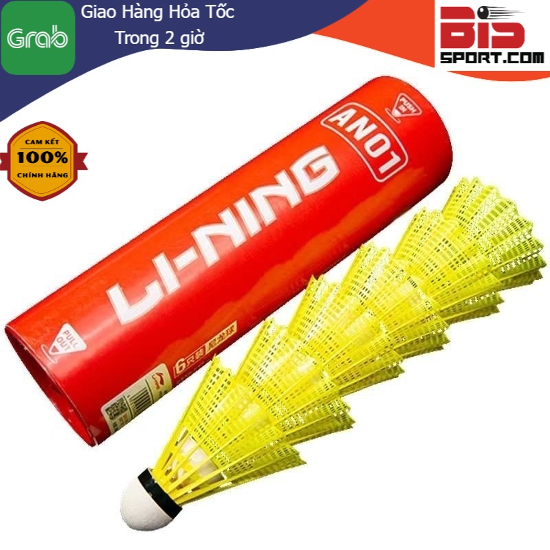 6 Quả Cầu Lông Nhựa Lining AN001 - Hàng Chính Hãng