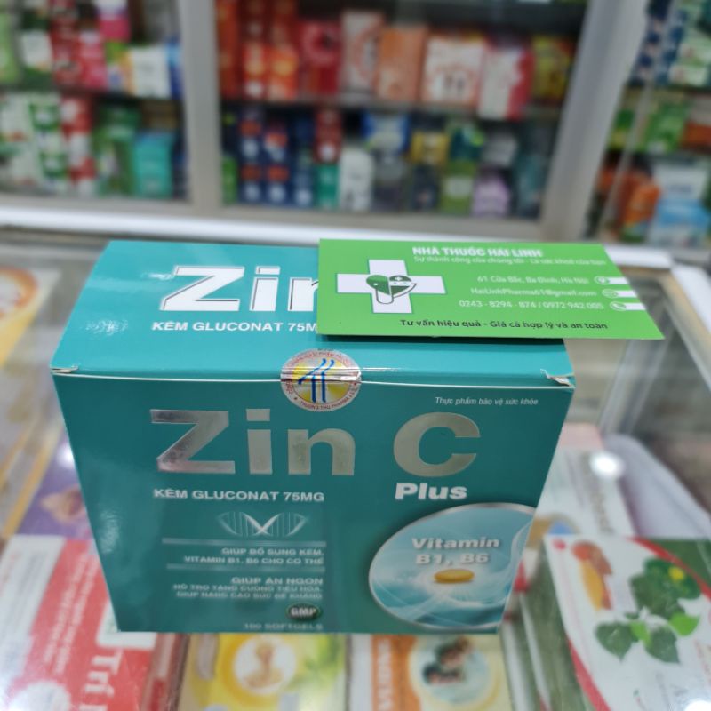 Viên uống Zinc Plus ⚡ Tặng quà ⚡ Hộp 100 viên Giúp bổ sung kẽm cho cơ thể, Hỗ trợ tăng sức đề kháng