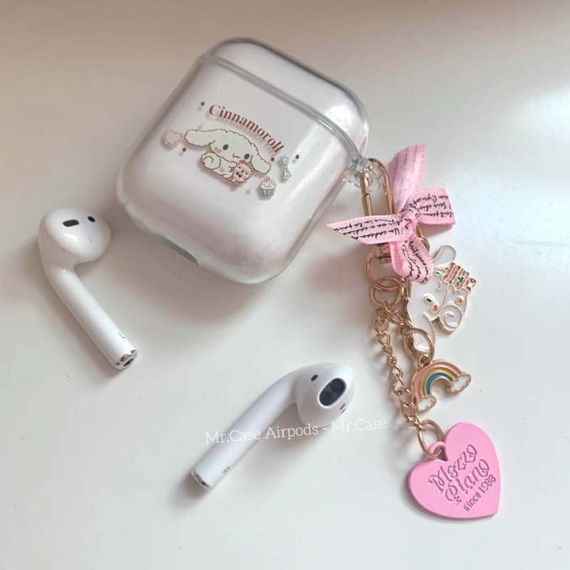 Vỏ bọc tai nghe airpod 1/2/3/Pro Hình Thỏ Móc Tim Xinh - Mr.Case