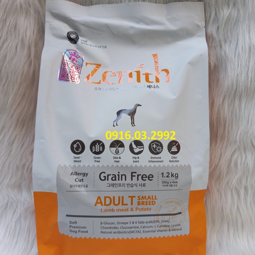 Thức ăn cho chó hạt mềm Zenith 1,2kg, Hạt mềm cho chó Zenith