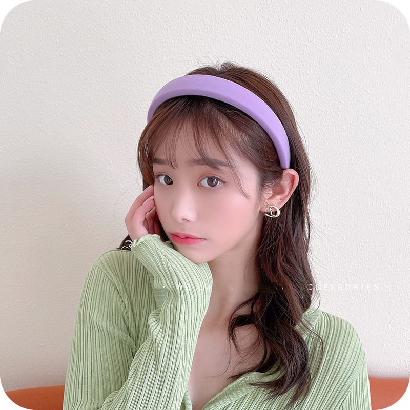 (Hàng Mới Về) Băng Đô Xốp Rửa Mặt Đơn Giản Thời Trang Mùa Hè 2021