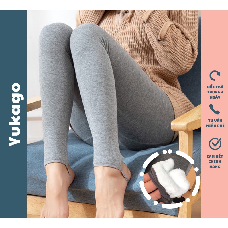 Quần legging lót lông cao cấp cạp cao gen bụng lưng cao YUKAGO SL196