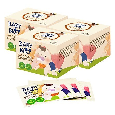 Gạc rơ lưỡi Baby Bro Hàn Quốc 3in1