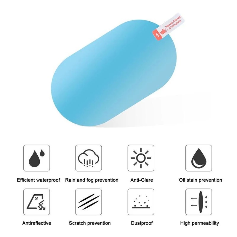 1 Cặp Phim Dán Chống Sương Mù Cho Kính Chiếu Hậu Xe Hơi