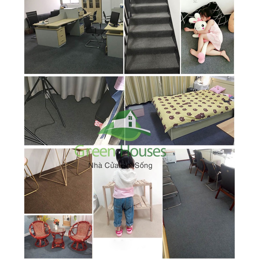 Thảm nỉ trải sàn nhà, thảm lót sàn nhà đẹp giá rẻ dày 3mm trải văn phòng, phòng ngủ, hội nghị, sự kiện