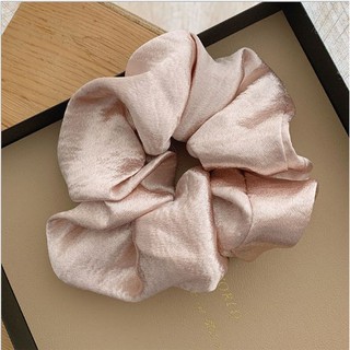 Cột tóc vải Scrunchies phi bóng nhiều màu CỠ LỚN