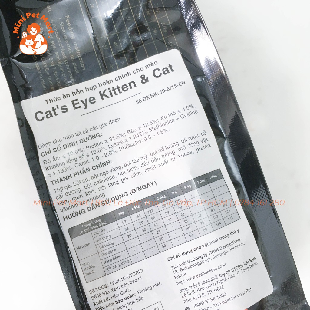 [1,5kg] Thức ăn hạt cho mèo con và mèo trưởng thành CAT EYE