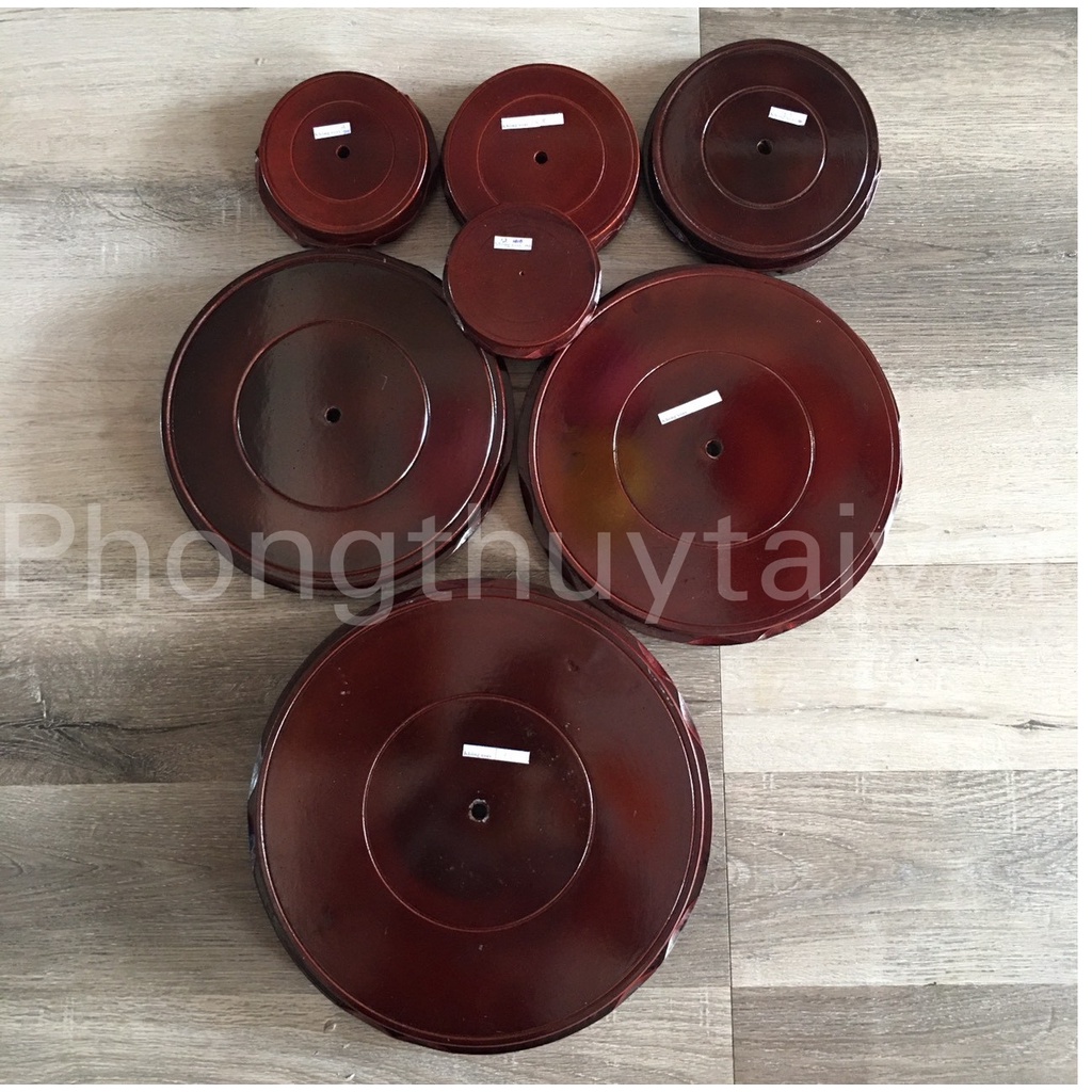 Đế gỗ kê Tròn KHÔNG xoay từ 9cm-19cm_video