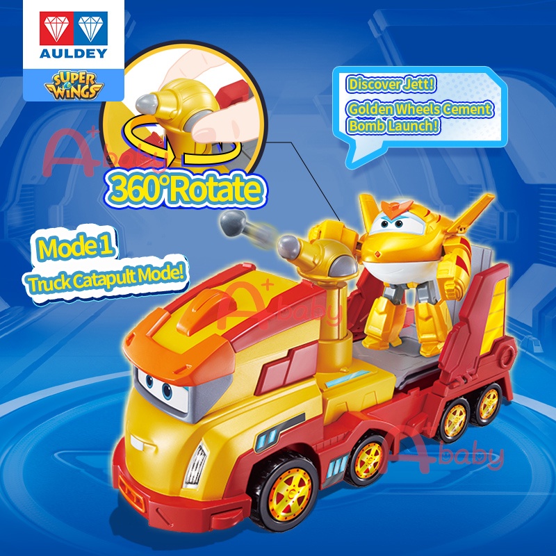 Super Wings Golden Wheels &amp; Golden Boy Robot Biến Hình