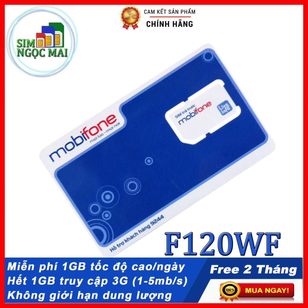 SIM 4G MOBI BL5GT - DIP50 - F120WF - MAXDATA, XÀI THAGA CHỈ TỪ 50K/THÁNG