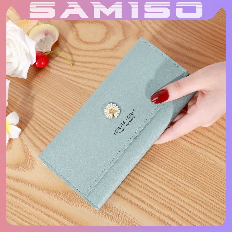 Ví nữ dài cầm tay hoa cúc đẹp đựng tiền nhiều ngăn thời trang cao cấp DA2 | BigBuy360 - bigbuy360.vn