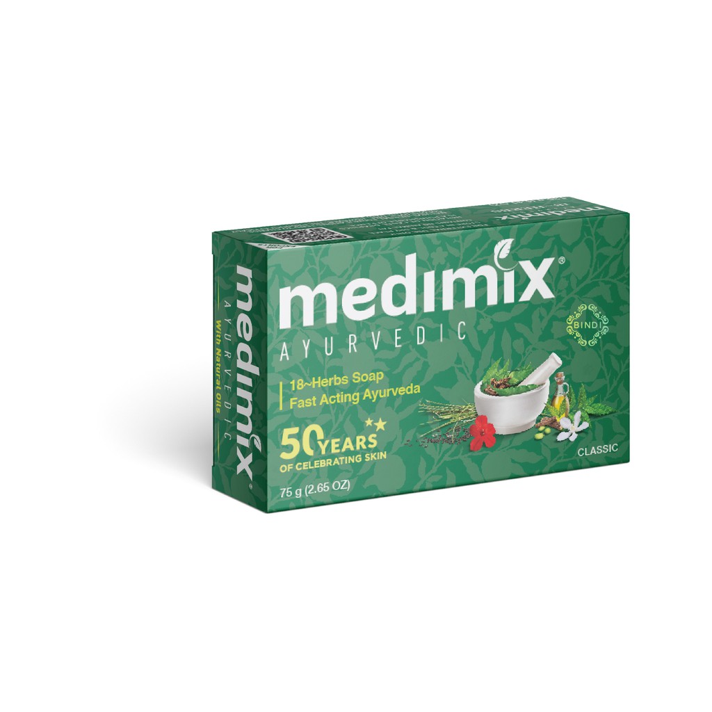 Xà Phòng Medimix 18 Loại Thảo dược Ayurveda Tác Động Nhanh 75g