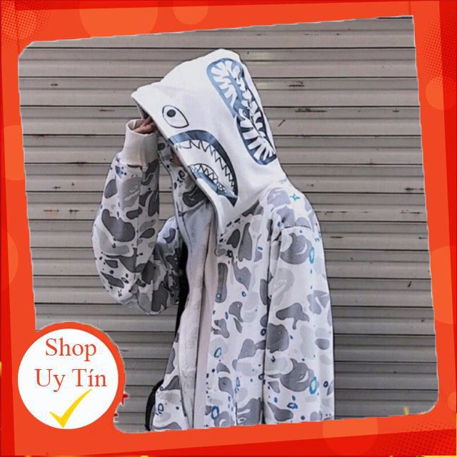 Áo khoác bape Ulzzang cá tính họa tiết ( tặng mã gg 10k) -Hàng nhập khẩu
