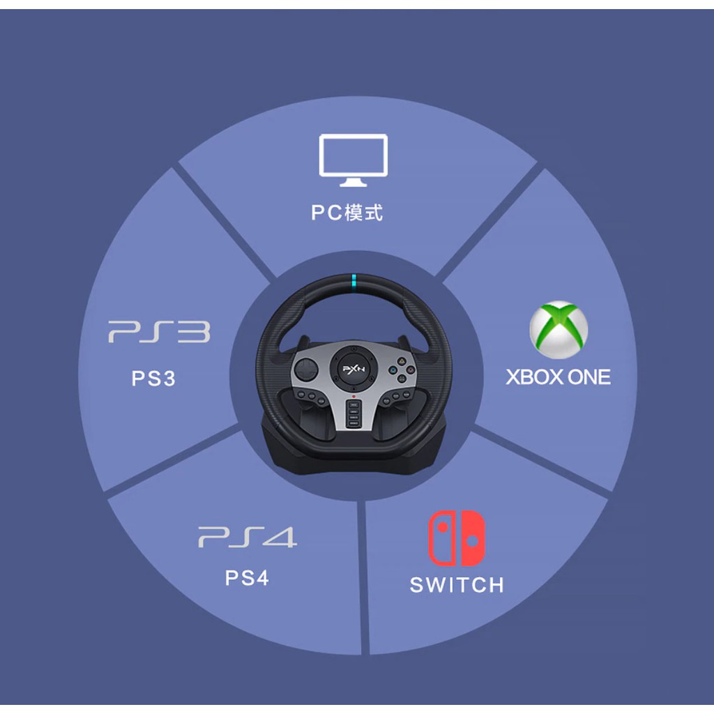 Vô lăng chơi game PXN V9 Gaming Racing Wheel - Vô lăng 270/900 độ , pedal chân côn , số sàn 7 cấp , Có RUNG | BigBuy360 - bigbuy360.vn