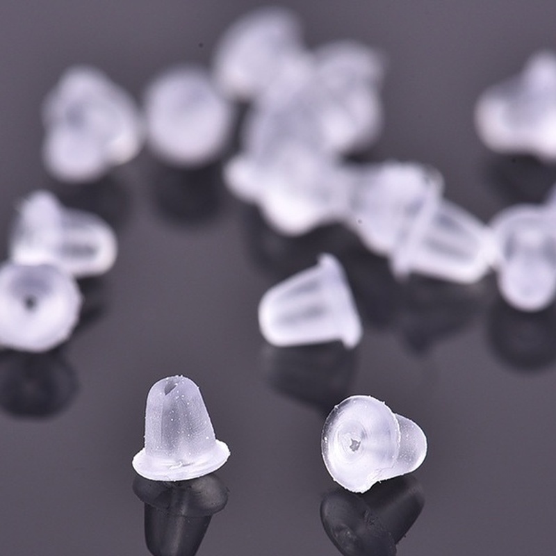 Set 500 / 1000 Nút Bịt Tai Bằng Silicone ​Phụ Kiện Nắp / Bông Tai DIY