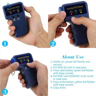 Handheld RFID ID Card Copier Reader Writer 6 Writable Tags Cards 125Khz Durable ABS