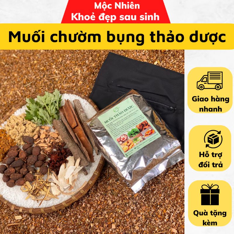 Muối thảo dược chườm bụng sau sinh giúp săn chắc bụng giảm eo ( túi 1kg )