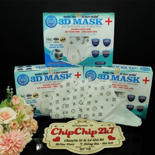 Hộp khẩu trang 3d mask họa tiết LV nổi bật 50 cái