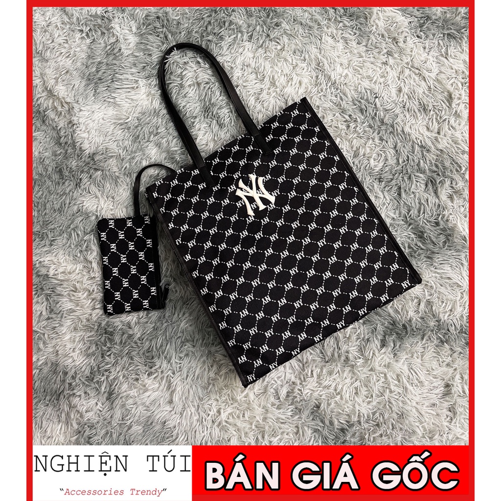 [ NGHIỆN TÚI GIÁ GỐC / CÓ VIDEO SP ] Túi Tote MLB Monogram Diamond Jacquard Bag New York Yankees | GIÁ RẺ NHẤT SÀN