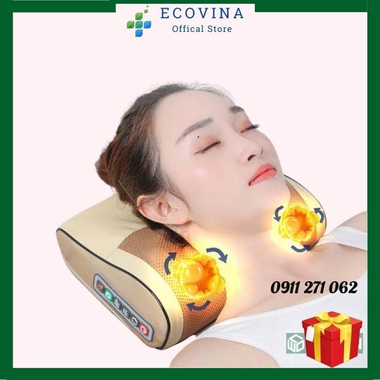 Gối massage cổ vai gáy,gối sưởi điện,massage cổ vai gáy giảm đau nhức ,mệt mỏi,thư giãn sau ngyaf làm việc mệt mỏi
