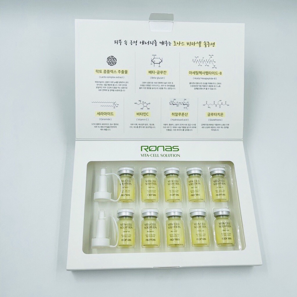 [Chính Hãng] TẾ BÀO GỐC VITAMIN TRẮNG DA GIẢM NÁM RONAS STEM VITA CELL SOLUTION CHÍNH HÃNG KOREA 5.0