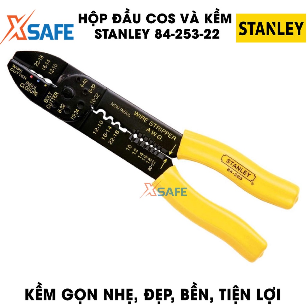 Kềm bấm cos 9 INCH hộp đầu cos STANLEY 84-253-22 230mm Kìm bấm cos Stanley thép cao cấp, chống gỉ, chống ăn mòn