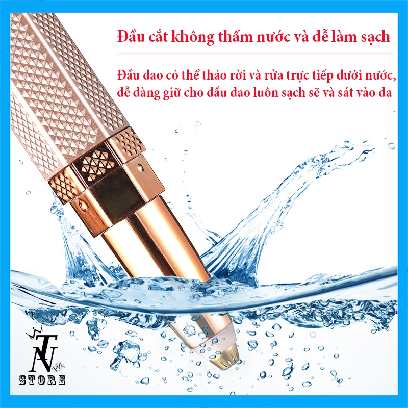 Bút Tỉa Lông Mày Cao Cấp 4 trong 1, tỉa lông mũi, cạo lông nách, cạo lông mặt dễ vệ sinh bằng nước