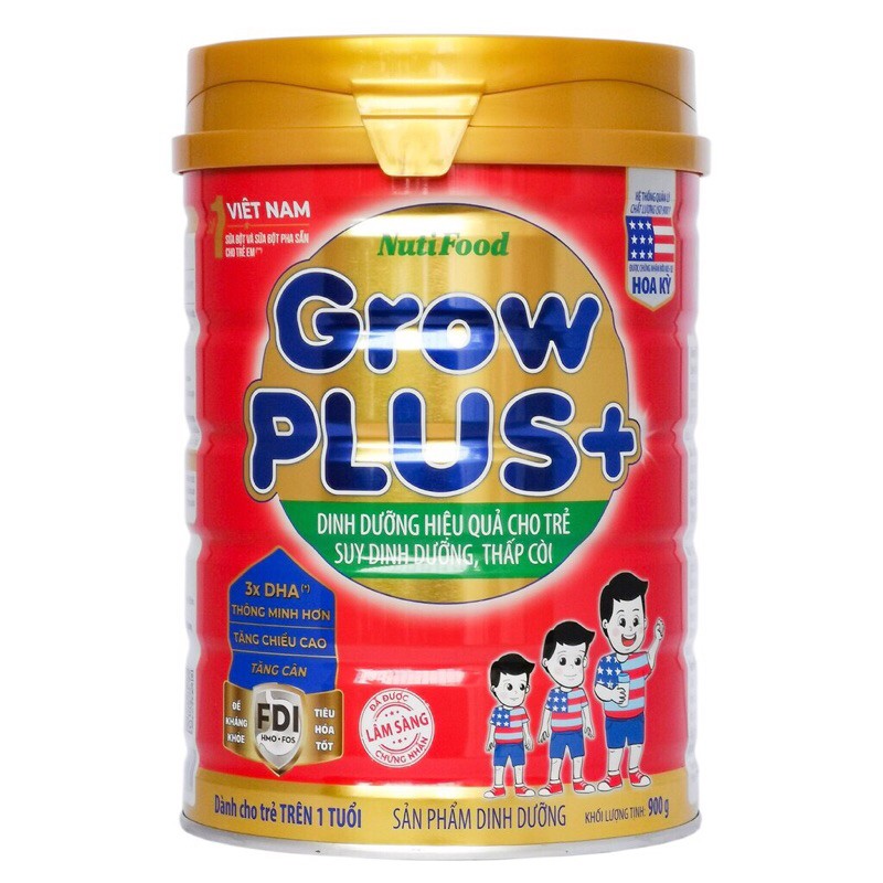 Sữa Growplus + đỏ Nutifood 900g