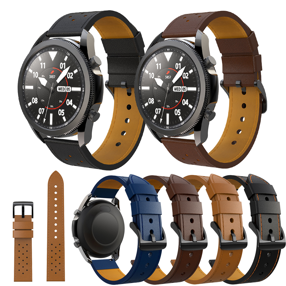 Dây Đeo Bằng Da 22mm Cho Đồng Hồ Thông Minh Samsung Galaxy Watch 3 45mm / Galaxy 46mm / Gear S3