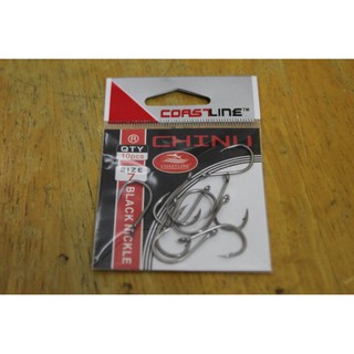 Lưỡi câu Coastline Chinu Black Nickle bịch 10 cái
