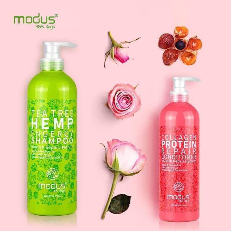 Cặp dầu gội xả modus chính hãng siêu mềm mượt, không khô da đầu, không gàu không ngứa, thơm quyến rũ