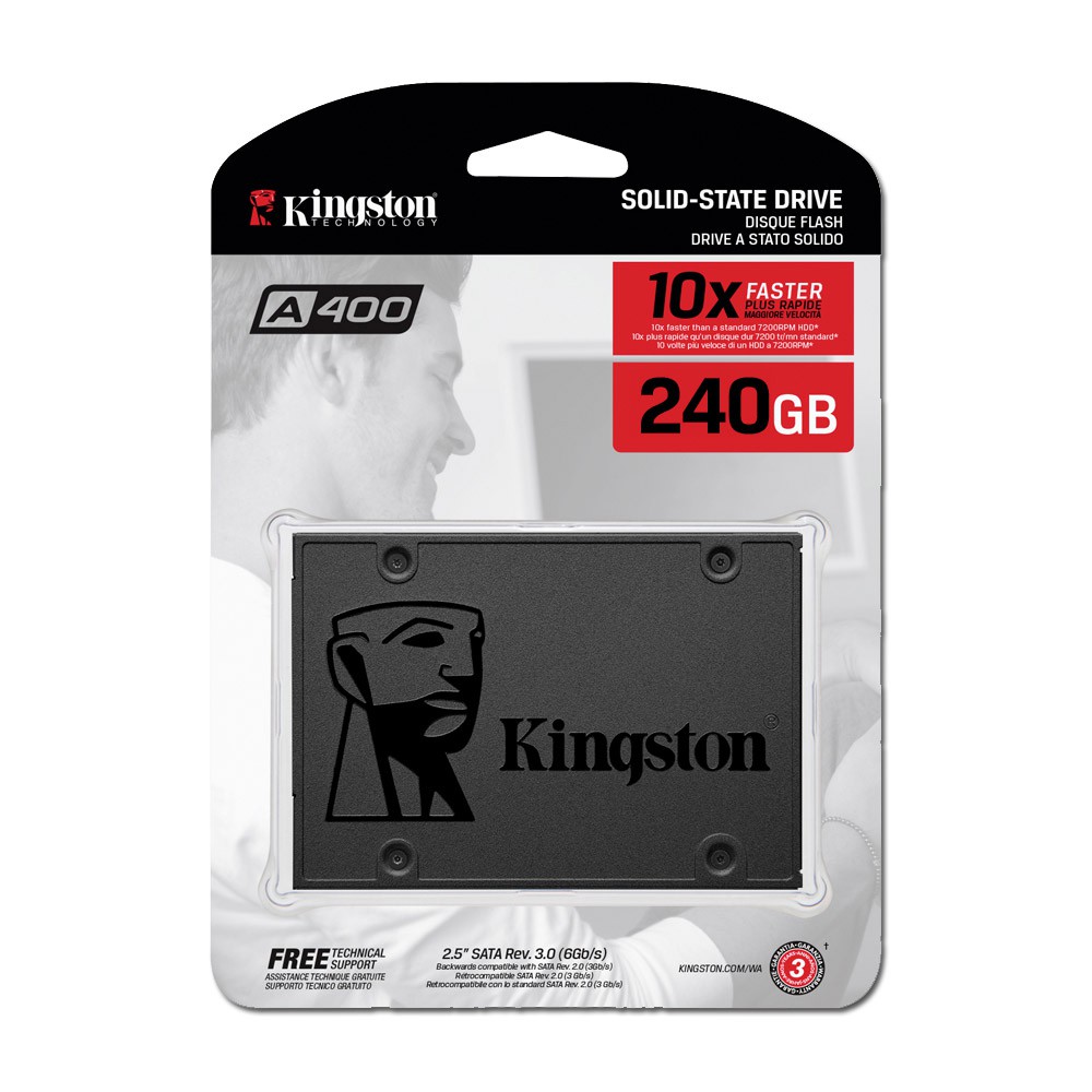 Ổ Cứng SSD Kingston A400 240GB 2.5'' SATA III (SA400S37/240G) - HÀNG CHÍNH HÃNG