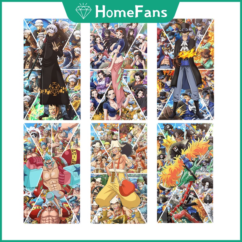 Bộ Tranh Đính Đá 5D Tự Làm Họa Tiết One Piece Kích Thước 30x50cm Trang Trí Nhà Cửa