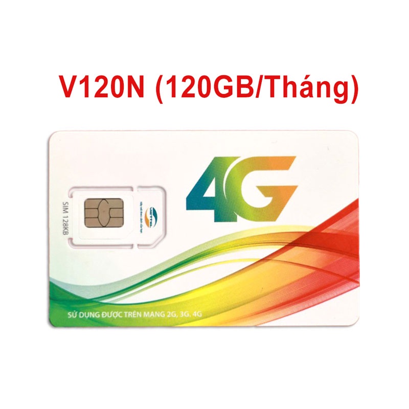 Sim 4G Viettel  V90 V120n 60GB/Tháng 120gb/1 tháng, ưu đãi data nghe gọi dùng cho mọi máy, giá ưu đãi