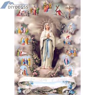 Bộ Tranh Đính Đá 5d Tự Làm Hình Đức Mẹ Độc Đáo 12.2