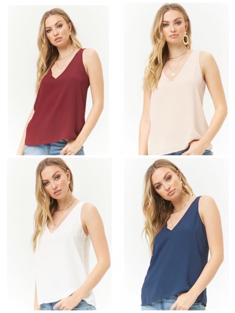 Áo voan gài nút sau