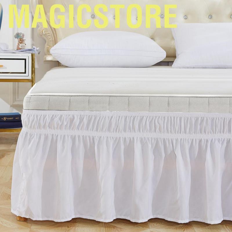 Váy giường vải polyester phối tua mềm mại thông thoáng